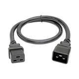 Tripp Lite series Power Extension Cord, C19 to C20, Heavy-Duty, 20A, 250V, 12 AWG, 2 ft. (0.61 m), Black — Being Shipped