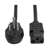 Tripp Lite Computer Power Cord, Right-Angle NEMA 5-15P to C13 - Heavy-Duty, 15A, 125V, 14 AWG, 10ft, Black — Being Shipped