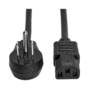 Tripp Lite Computer Power Cord, Right-Angle NEMA 5-15P to C13 - Heavy-Duty, 15A, 125V, 14 AWG, 10ft, Black — Being Shipped