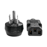 Tripp Lite Computer Power Cord, Right-Angle NEMA 5-15P to C13 - Heavy-Duty, 15A, 125V, 14 AWG, 10ft, Black — Being Shipped