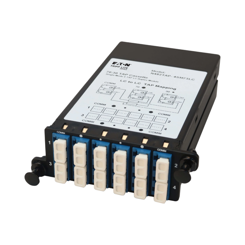 Tripp Lite Fiber TAP Cassette, Singlemode, 4x Duplex LC, 70/30 Split — Being Shipped
