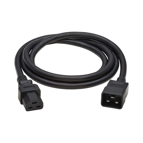Tripp Lite Power Cord, C20 to C21, Heavy-Duty, 20A, 250V, 12 AWG, 3 ft. (0.91 m), Black — Being Shipped
