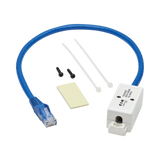 Tripp Lite Cat6a Keystone Jack Cable Assembly, Shielded, PoE+, RJ45 M/F, 18-in. (45.72 cm), Blue, TAA — Being Shipped