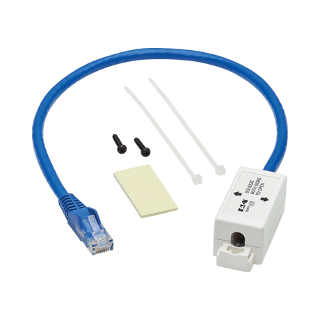 Tripp Lite Cat6a Keystone Jack Cable Assembly, Shielded, PoE+, RJ45 M/F, 18-in. (45.72 cm), Blue, TAA — Being Shipped