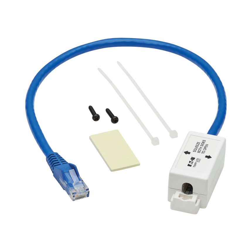 Tripp Lite Cat6a Keystone Jack Cable Assembly, Shielded, PoE+, RJ45 M/F, 18-in. (45.72 cm), Blue, TAA — Being Shipped