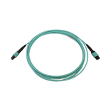 Tripp Lite 40/100/400G Multimode 50/125 OM3 Fiber Optic Cable (12F MTP/MPO-PC F/F), LSZH, Aqua, 3 m (9.8 ft.) — Being Shipped