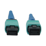 Tripp Lite 40/100/400G Multimode 50/125 OM3 Fiber Optic Cable (24F MTP/MPO-PC F/F), LSZH, Aqua, 2 m (6.6 ft.) — Being Shipped