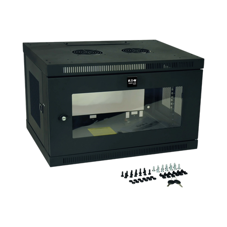 Tripp Lite SmartRack 6U Low-Profile Switch-Depth Wall-Mount Mini Rack Enclosure with Clear Acrylic Window — Being Shipped