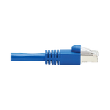 Tripp Lite Cat6a 10G Snagless F/UTP Ethernet Cable (RJ45 M/M), PoE, CMR-LP, Blue, 30 ft. (9.14 m), TAA — Being Shipped