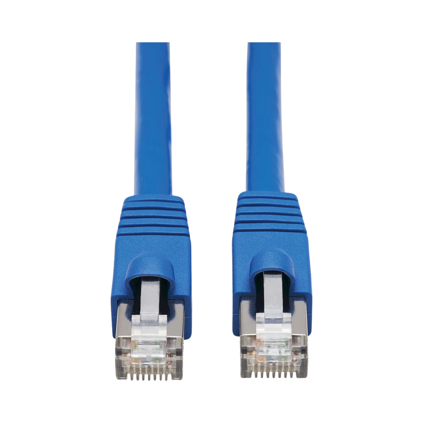 Tripp Lite Cat6a 10G Snagless F/UTP Ethernet Cable (RJ45 M/M), PoE, CMR-LP, Blue, 30 ft. (9.14 m), TAA — Being Shipped