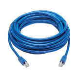 Tripp Lite Cat6a 10G Snagless F/UTP Ethernet Cable (RJ45 M/M), PoE, CMR-LP, Blue, 30 ft. (9.14 m), TAA — Being Shipped