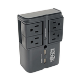 Tripp Lite Surge Protector with 4 Rotatable Outlets and USB Charger — Being Shipped