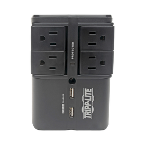 Tripp Lite Surge Protector with 4 Rotatable Outlets and USB Charger — Being Shipped