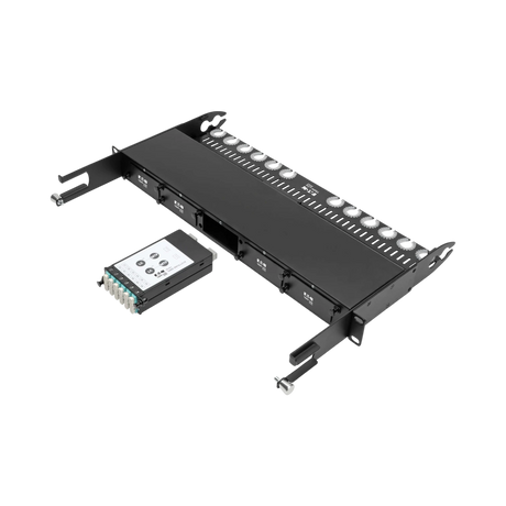 Tripp Lite 40Gb to 10Gb Breakout Cassette, (x2) 12-Fiber OM4 MTP/MPO ( Male with Pins ) to (x12) LC — Being Shipped