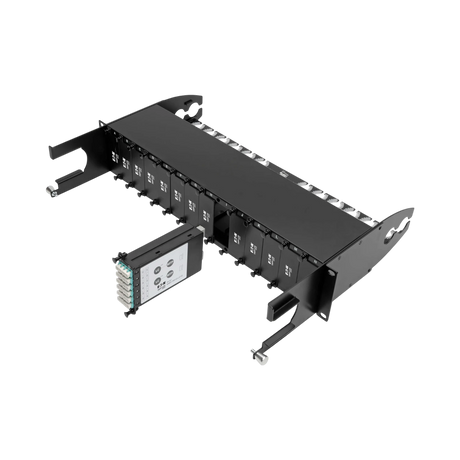 Tripp Lite 40Gb to 10Gb Breakout Cassette, (x2) 12-Fiber OM4 MTP/MPO ( Male with Pins ) to (x12) LC — Being Shipped
