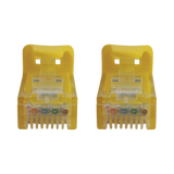 Tripp Lite Cat6a 10G Snagless Molded UTP Ethernet Cable (RJ45 M/M), PoE, Yellow, 1 ft. (0.3 m) — Being Shipped