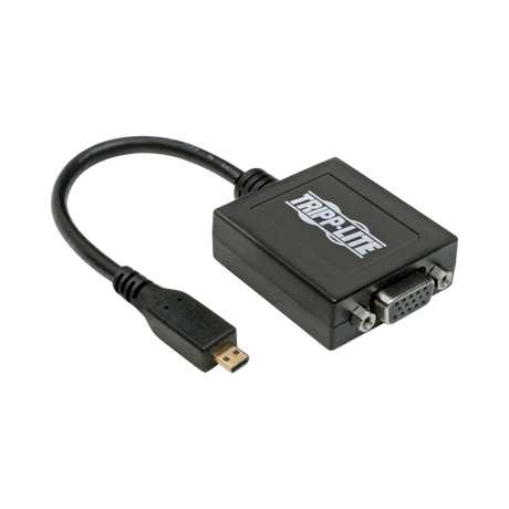 Tripp Lite Micro HDMI to VGA Adapter Video Converter with Audio for Smartphones/Tablets/Ultrabooks, (M/F), 6-in. (15.24 cm) — Being Shipped