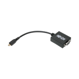 Tripp Lite Micro HDMI to VGA Adapter Video Converter with Audio for Smartphones/Tablets/Ultrabooks, (M/F), 6-in. (15.24 cm) — Being Shipped