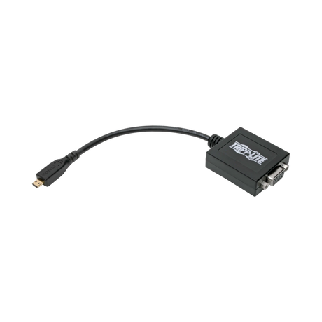 Tripp Lite Micro HDMI to VGA Adapter Video Converter with Audio for Smartphones/Tablets/Ultrabooks, (M/F), 6-in. (15.24 cm) — Being Shipped