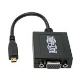 Tripp Lite Micro HDMI to VGA Adapter Video Converter with Audio for Smartphones/Tablets/Ultrabooks, (M/F), 6-in. (15.24 cm) — Being Shipped