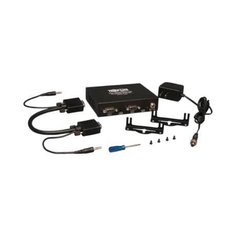Tripp Lite 4-Port VGA over Cat5/6 Splitter/Extender, Box-Style Transmitter for Video/Audio, Up to 1000 ft. (305 m), TAA — Being Shipped