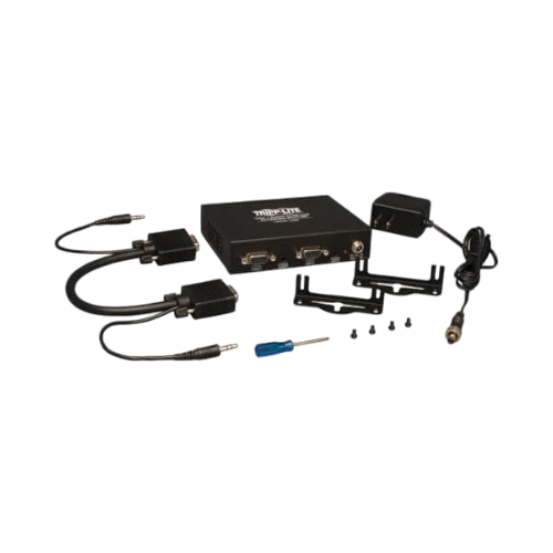 Tripp Lite 4-Port VGA over Cat5/6 Splitter/Extender, Box-Style Transmitter for Video/Audio, Up to 1000 ft. (305 m), TAA — Being Shipped