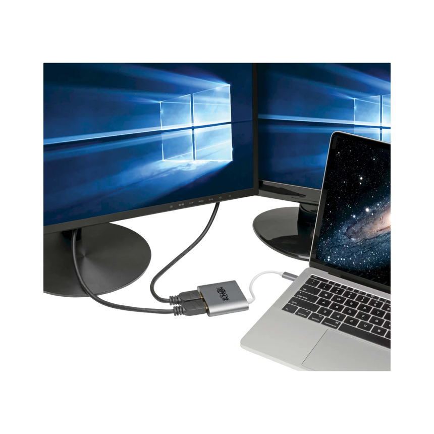 Tripp Lite USB-C Adapter, Dual HDMI 4K MST Adapter (M/2xF), Gray — Being Shipped