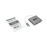 Tripp Lite USB-C Adapter, Dual HDMI 4K MST Adapter (M/2xF), Gray — Being Shipped