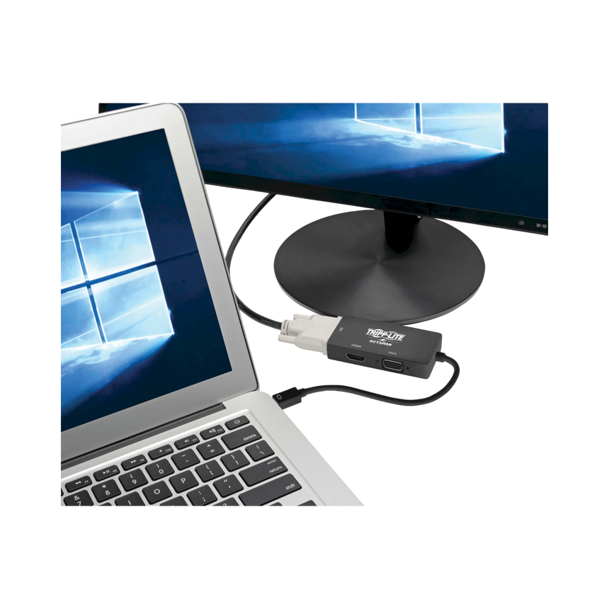 Tripp Lite Keyspan Mini DisplayPort to VGA/DVI/HDMI, 4K 60 Hz HDMI, DP 1.2, Black, 6 in. — Being Shipped