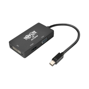 Tripp Lite Keyspan Mini DisplayPort to VGA/DVI/HDMI, 4K 60 Hz HDMI, DP 1.2, Black, 6 in. — Being Shipped