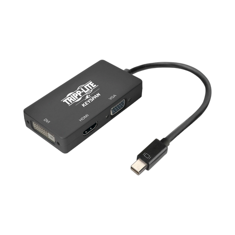 Tripp Lite Keyspan Mini DisplayPort to VGA/DVI/HDMI, 4K 60 Hz HDMI, DP 1.2, Black, 6 in. — Being Shipped