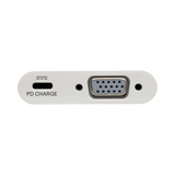 Tripp Lite USB-C to VGA Adapter with PD Charging, White — Being Shipped