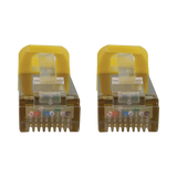 Tripp Lite Cat6a 10G Snagless Shielded Slim STP Ethernet Cable (RJ45 M/M), PoE, Yellow, 1 ft. (0.3 m) — Being Shipped