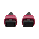 Tripp Lite  100G Multimode 50/125 OM4 Fiber Optic Cable (12F MTP/MPO-PC F/F), LSZH, Magenta, 5 m (16.4 ft.) — Being Shipped