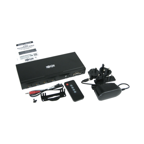 Tripp Lite 4-Port Presentation Switch, 4K 60 Hz (4:4:4) HDMI, DP, USB-C and VGA to HDMI, TAA — Being Shipped