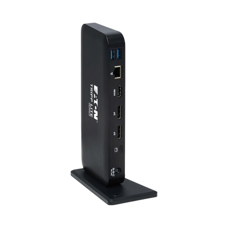 Tripp Lite USB-C Dock, Triple Display, 4K 60 Hz HDMI/DisplayPort, USB 3.x Gen 2 (10Gbps), USB-A/USB-C Hub, GbE, 85W PD Charging, EU/UK Power Adapters — Being Shipped