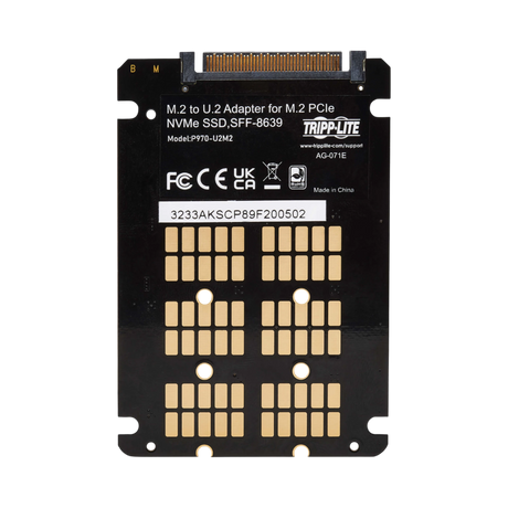 Tripp Lite U.2 to M.2 Adapter for PCIe NVMe SSDs — Being Shipped