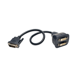 Tripp Lite DVI Y Splitter Cable, Digital Monitors (DVI-D M to 2x F), 1 ft. (0.31 m) — Being Shipped