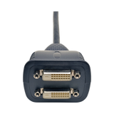 Tripp Lite DVI Y Splitter Cable, Digital Monitors (DVI-D M to 2x F), 1 ft. (0.31 m) — Being Shipped