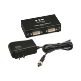 Tripp Lite 2-Port DVI Splitter with Audio and Signal Booster, Single-Link 1920x1200 at 60Hz/1080p (DVI F/2xF), TAA — Being Shipped