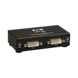 Tripp Lite 2-Port DVI Splitter with Audio and Signal Booster, Single-Link 1920x1200 at 60Hz/1080p (DVI F/2xF), TAA — Being Shipped