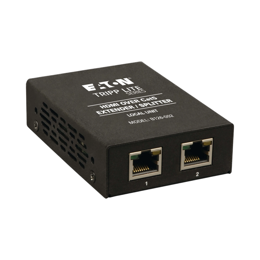 Tripp Lite 2-Port HDMI over Cat5/6 Extender/Splitter, Box-Style Transmitter for Video/Audio, Up to 150 ft. (45 m), TAA — Being Shipped