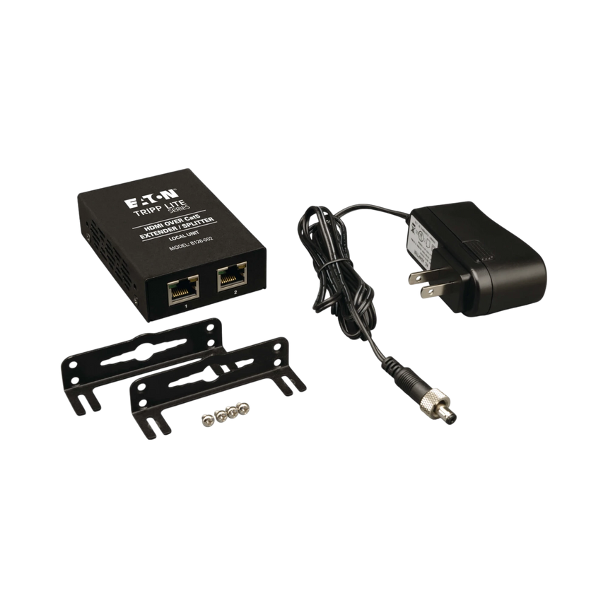 Tripp Lite 2-Port HDMI over Cat5/6 Extender/Splitter, Box-Style Transmitter for Video/Audio, Up to 150 ft. (45 m), TAA — Being Shipped