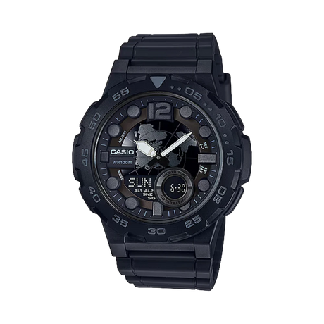 Casio Men's Black Analog-Digital Watch with 10-Year Battery — Being Shipped