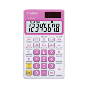 Casio Extra Large Display Time & Tax Calculator (Pink) — Being Shipped
