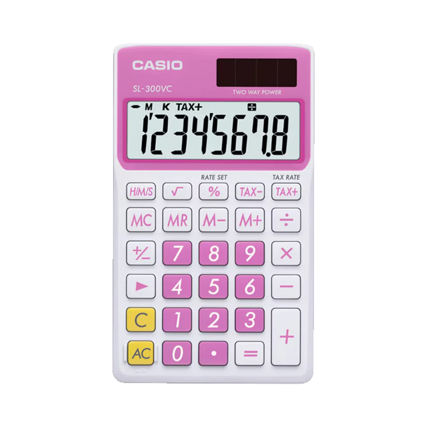 Casio Extra Large Display Time & Tax Calculator (Pink) — Being Shipped