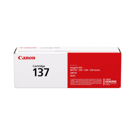 Canon 137 Black Standard Yield Toner Cartridge for imageCLASS Printers — Being Shipped