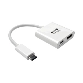 Tripp Lite USB-C to HDMI Adapter with PD Charging, HDCP, White — Being Shipped