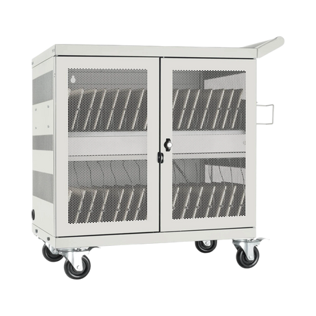 Tripp Lite Multi-Device Charging Cart, 32 USB Ports, iPad and Android Tablets, Wall-Mount Option, White — Being Shipped