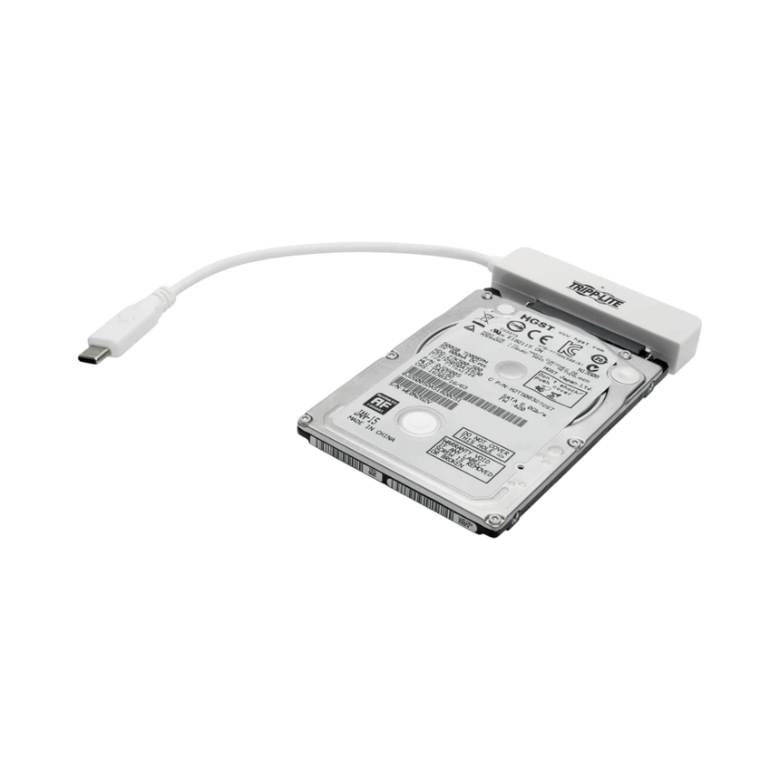 Tripp Lite USB 3.2 Gen 2 (10 Gbps) USB-C to SATA III Adapter Cable with UASP, 2.5 in. SATA Hard Drives, Thunderbolt 3 Compatible, White — Being Shipped